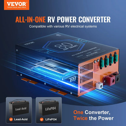 RV Converter 80 Amp 110V AC To 12V DC RV Power Converter Battery Charger - THE MILE MAKER DRIVER SHOP