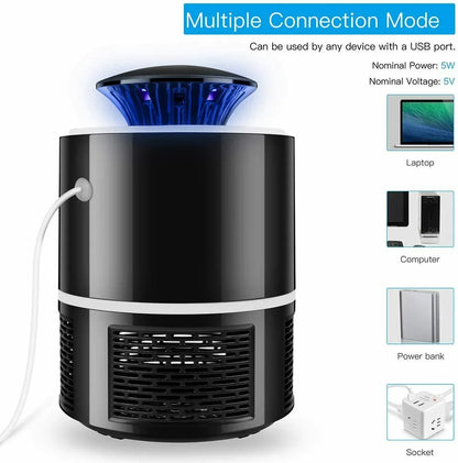Electric UV Mosquito Killer Lamp Outdoor Indoor Fly Bug Insect Zapper Trap USB - THE MILE MAKER DRIVER SHOP