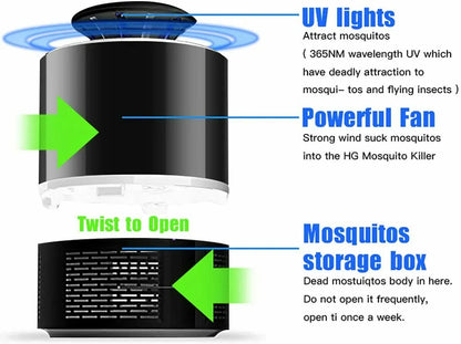 Electric UV Mosquito Killer Lamp Outdoor Indoor Fly Bug Insect Zapper Trap USB - THE MILE MAKER DRIVER SHOP