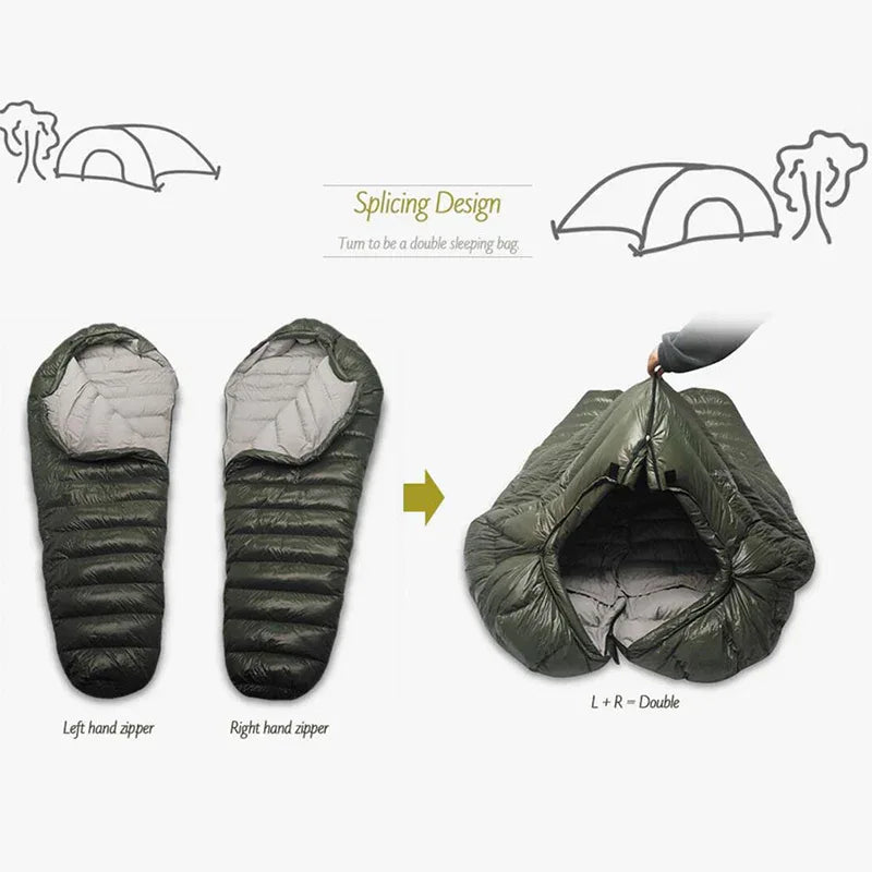 Kamperbox Outdoor Down Sleeping Bag Winter Warm And Waterproof Outdoor Sleeping Bag Camping Tourism Down Sleeping Bag - THE MILE MAKER DRIVER SHOP