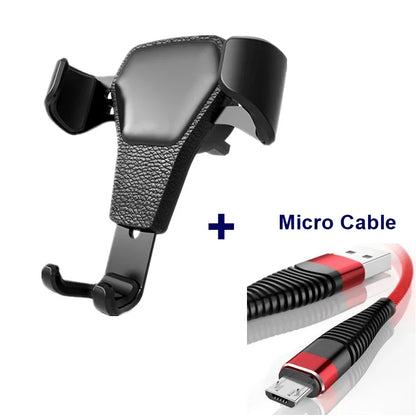 Leather grain gravity mobile phone car holder - THE MILE MAKER DRIVER SHOP