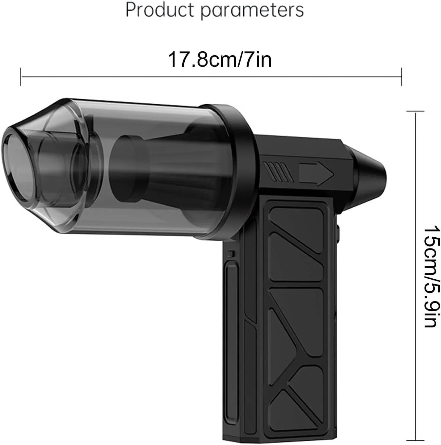 Compressed Air Duster, 130000RPM Handheld Car Vacuum-Air Blower& Pump, 4 Gear Adjustable Electric Air Duster Keyboard Duster With LED Light- Blower - THE MILE MAKER DRIVER SHOP