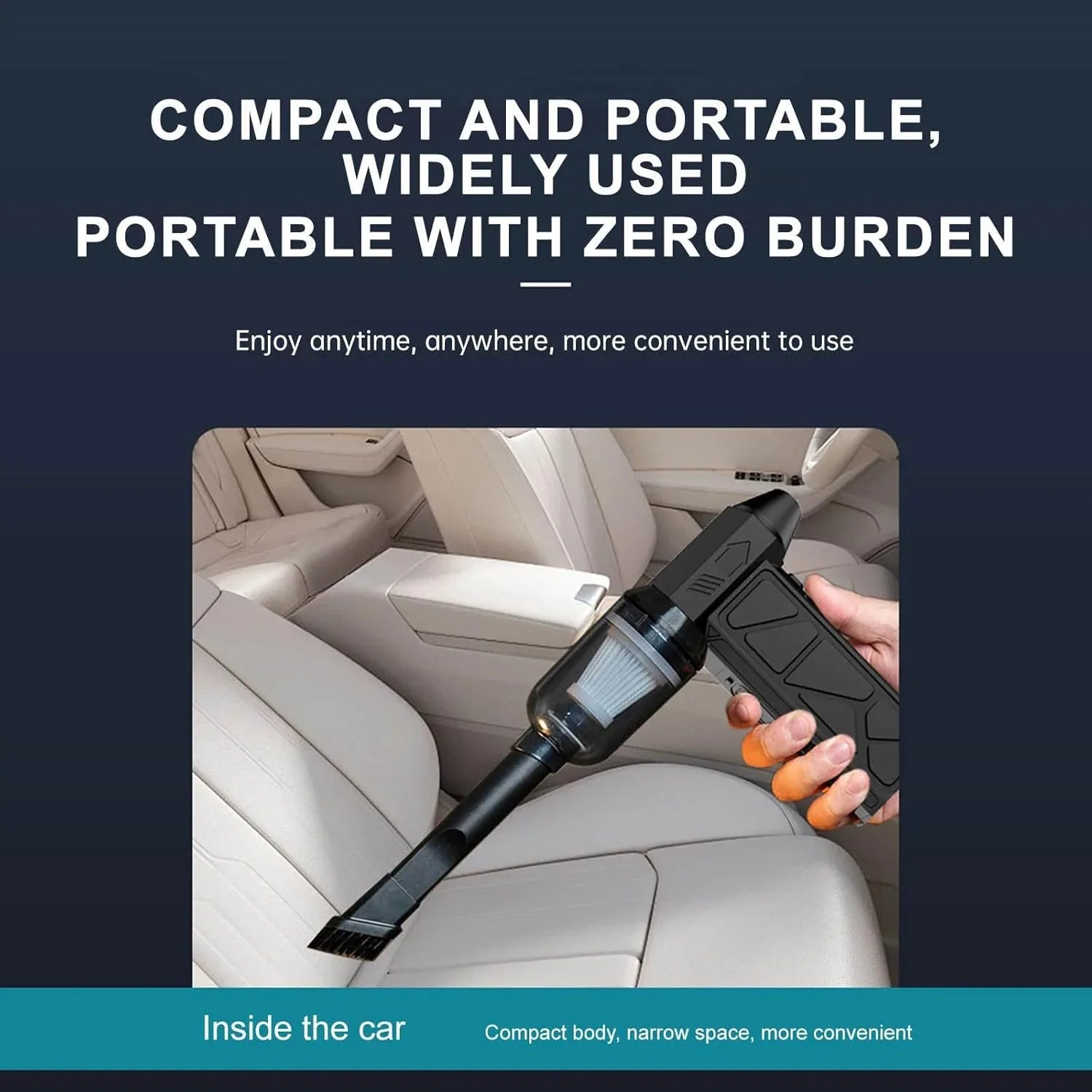 Compressed Air Duster, 130000RPM Handheld Car Vacuum-Air Blower& Pump, 4 Gear Adjustable Electric Air Duster Keyboard Duster With LED Light- Blower - THE MILE MAKER DRIVER SHOP