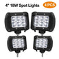 4 PCS 4in 18W Dual Row LED Spot Light Pod Cube Light - THE MILE MAKER DRIVER SHOP