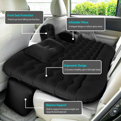 1Pc Car Air Mattress Bed Inflation Car Mattress Bed Portable Travel Camping Sleep Mat Car Inflation Bed For Trip - THE MILE MAKER DRIVER SHOP