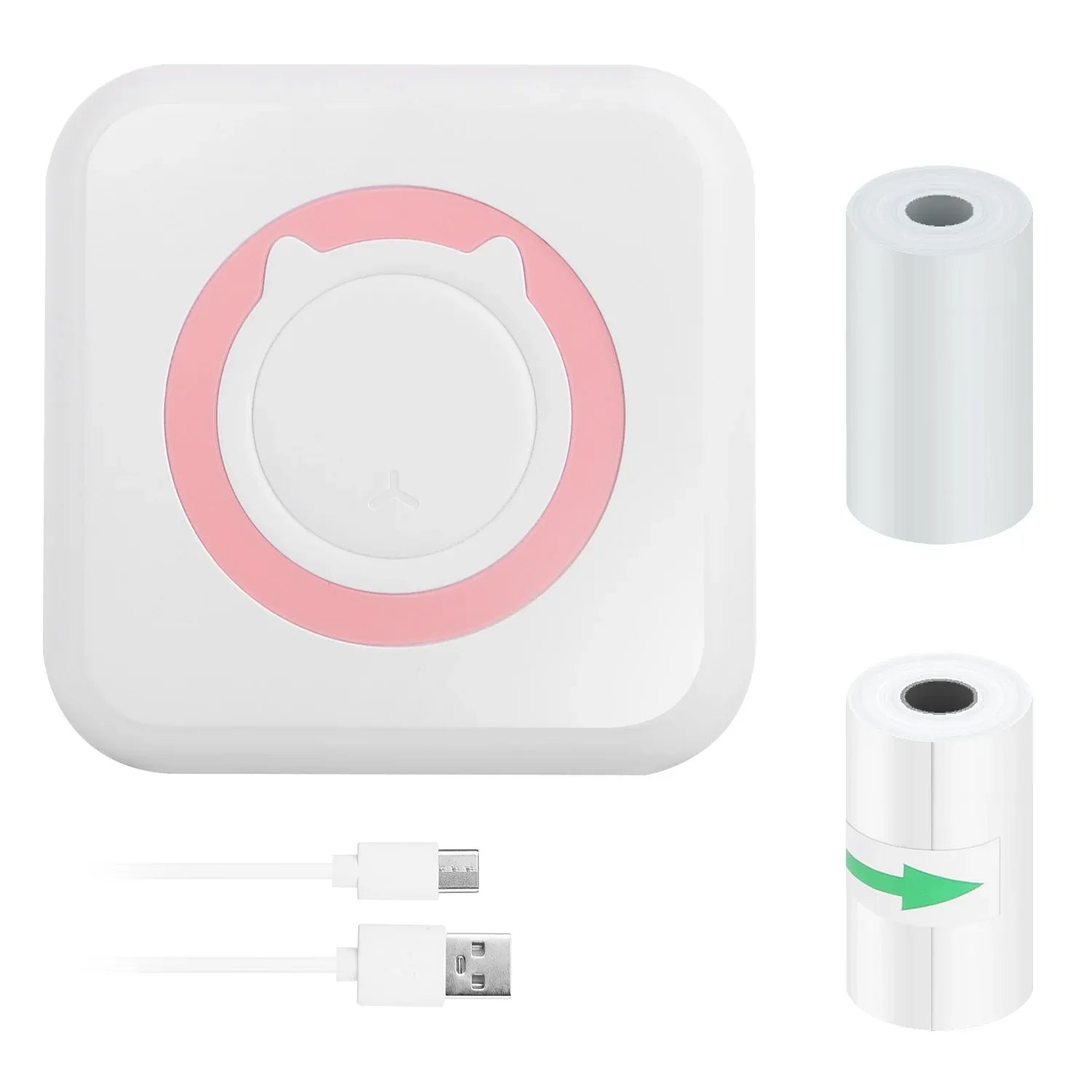 Mini Printer - Printer Paper 'Options' -- Pocket Wireless Thermal Printer Portable Mini Sticker Maker Machine Rechargeable Inkless Photo Printer For Printing Label Journal Study Notes Memo Photos - THE MILE MAKER DRIVER SHOP