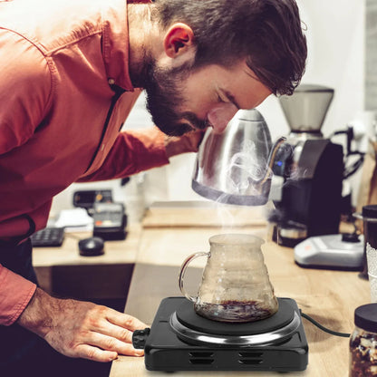 1500W Electric Single Burner Portable Heating Hot Plate Stove Countertop RV Hotplate With Non Slip Rubber Feet 5 Temperature Adjustments - THE MILE MAKER DRIVER SHOP