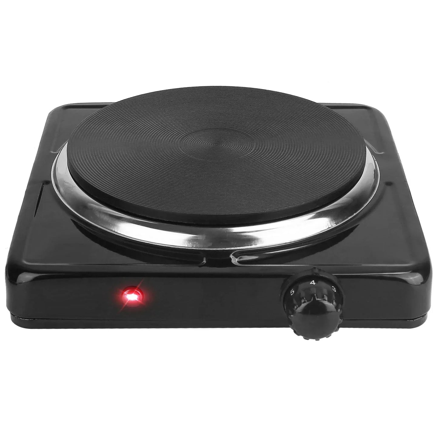 1500W Electric Single Burner Portable Heating Hot Plate Stove Countertop RV Hotplate With Non Slip Rubber Feet 5 Temperature Adjustments - THE MILE MAKER DRIVER SHOP