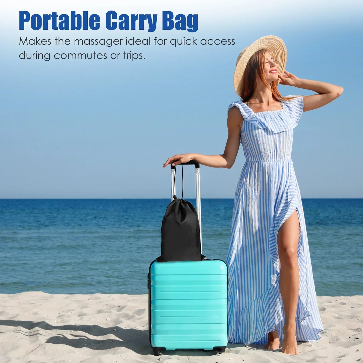 1Pc 2 In 1 Neck Massager Pillow With Heat Electric Memory Foam Travel Pillow Shiatsu Neck Massager With 3 Speeds Timer For Home Office Travel - THE MILE MAKER DRIVER SHOP