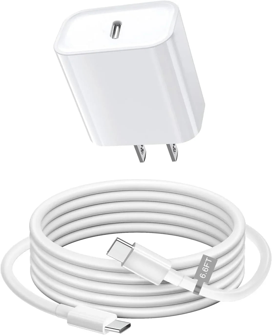 Phone Charger, Cube Phone Charger Travel 1Pack 6FT Lightning Cable Cord Quick Fast Charging Cord USB Wall Chargers Travel Plug Adapter For Phone 16 15 14 13 12 11 X 8 Plus XR XS Max 7 SE IPad, Airpods - THE MILE MAKER DRIVER SHOP