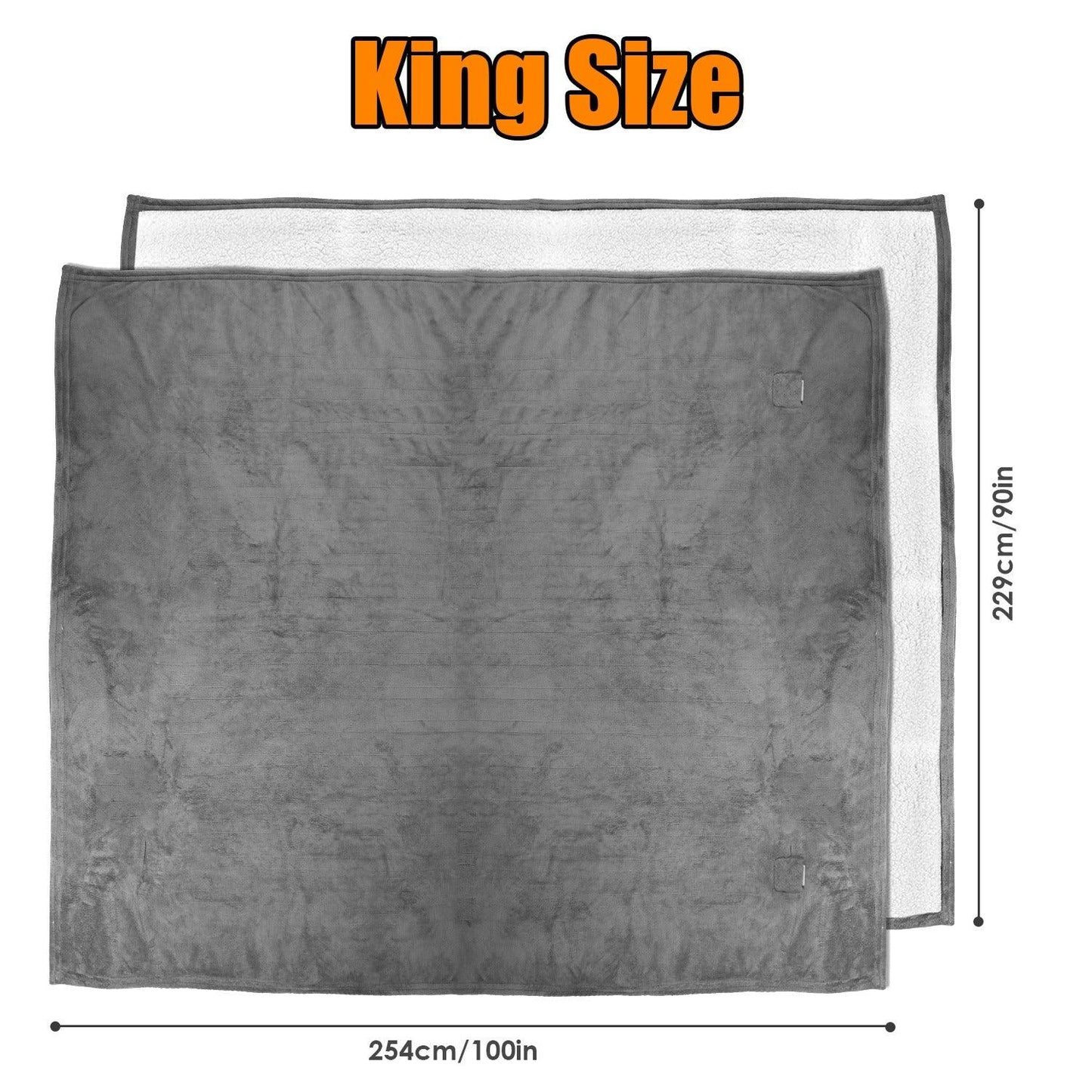 1Pc Electric Heated King Size Fleece Heated Blanket With Dual Controller 10 Heating Levels 10 Hours Auto Off Machine Washable For Home Office Usage 90x100in - THE MILE MAKER DRIVER SHOP