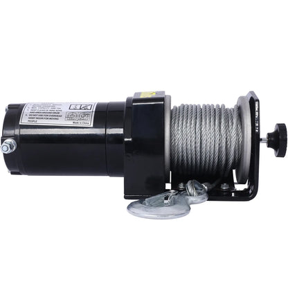 2000lb 12V ATV UTV Electric Winch, Off-Road Waterproof Steel Cable Winch For ATV UTV Towing Trailer Winch - THE MILE MAKER DRIVER SHOP