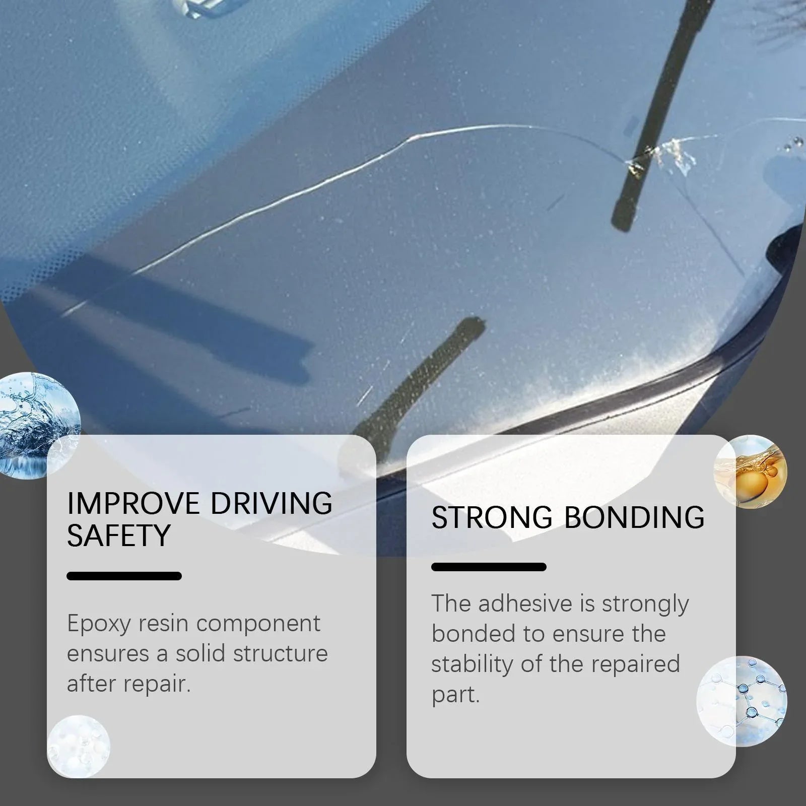 Holmont Car Windshield Crack Repair Kit Nano-repair Fluid Quickly Repairs Cracks For A Clear View And Safe Travel - THE MILE MAKER DRIVER SHOP