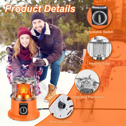 3000W 2 In 1 Portable Propane Heater Stove Portable Propane Heater Outdoor Gas Stove With Pot Stand Gas Pipe For Camping Ice Fishing Patio RV - THE MILE MAKER DRIVER SHOP