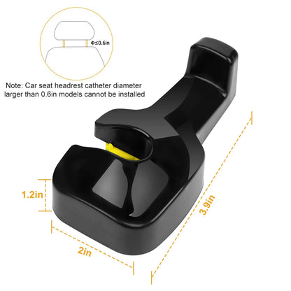 2Pcs Car Seat Headrest Hanger Car Headrest Hanging Hook For Bag Purse Cloth Grocery Organizer - THE MILE MAKER DRIVER SHOP