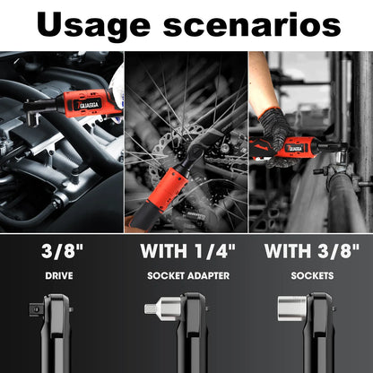 TQUAGGA 18V Cordless Electric Ratchet Wrench Set, Power Ratchet Wrench,Variable Speed With Batteries2,Torque 45ftlbs,Car Repair Tools, Power Tools,Hardware,Heavy Duty,Portable,Quick Charger - THE MILE MAKER DRIVER SHOP