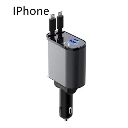 Metal Car Charger 100W Super Fast Charging Car Cigarette Lighter USB And TYPE-C Adapter - THE MILE MAKER DRIVER SHOP
