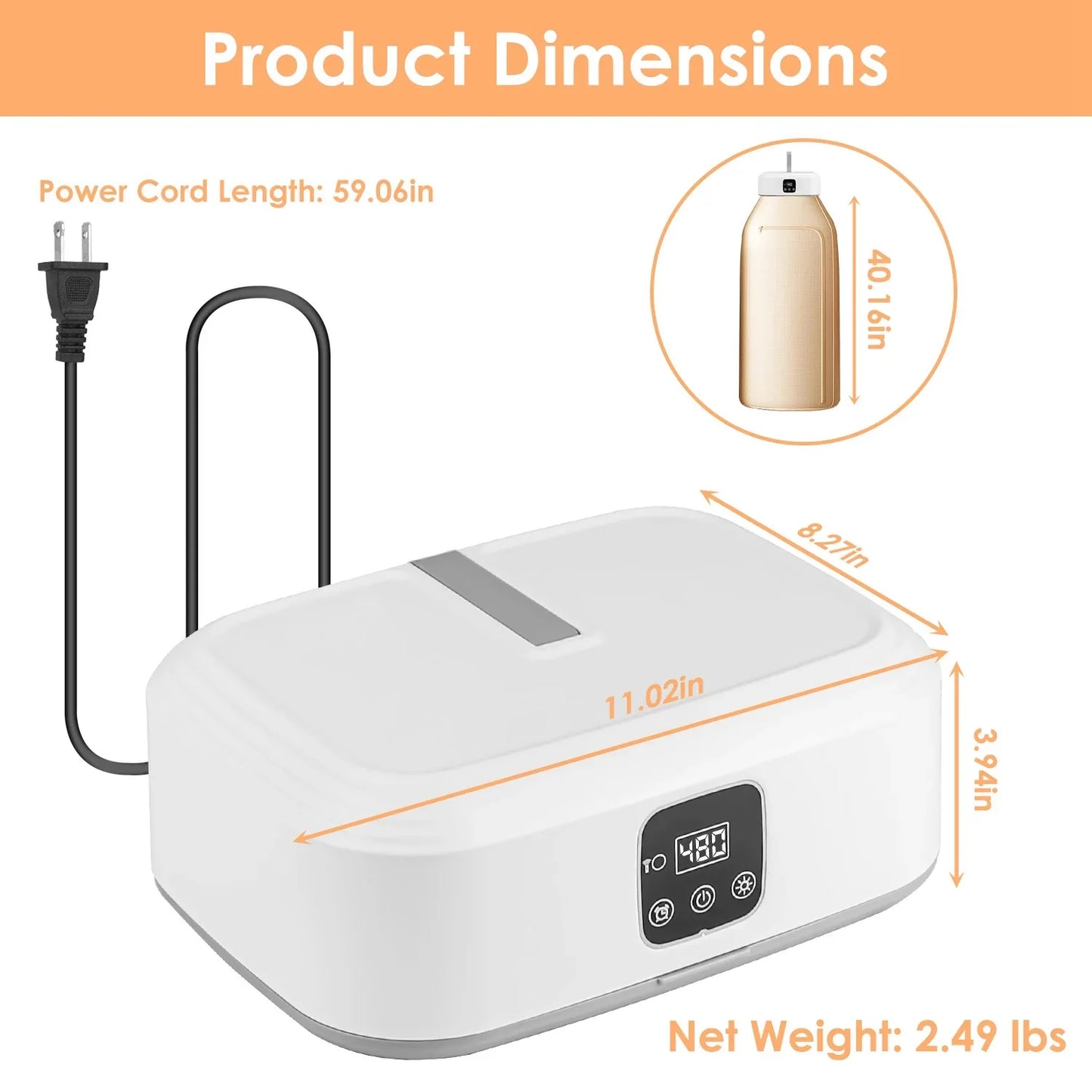 1Pc Portable Clothes Dryer Mini Dryer Foldable Dryer Machine With Timer UV Sterilization 2 Drying Modes Remote Control For Apartment Dorm RV Travel Home - THE MILE MAKER DRIVER SHOP