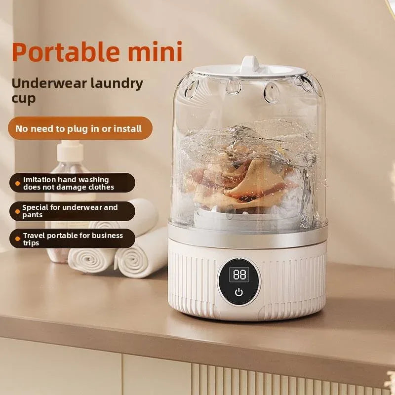 Underwear Washer, Portable Mini Washing Machine, Upgraded Mini Washings Machines, Rechargeable Cordless Washing-Machine, Laundry Cup For Bra, Underwear, Socks. - THE MILE MAKER DRIVER SHOP