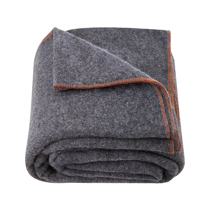 Wool Camping Blanket 64X 88 Warm For Camping Hiking Travel Light Grey - THE MILE MAKER DRIVER SHOP