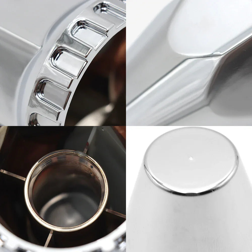 Universal And Truck Wheel Hub Covers, ABS Plastic, Chromed - THE MILE MAKER DRIVER SHOP