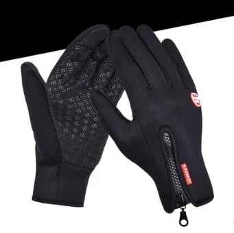 Outdoor Waterproof Gloves Touch Screen Windproof Riding Zipper Sports Winter Warm Fleece Mountaineering Gloves - THE MILE MAKER DRIVER SHOP