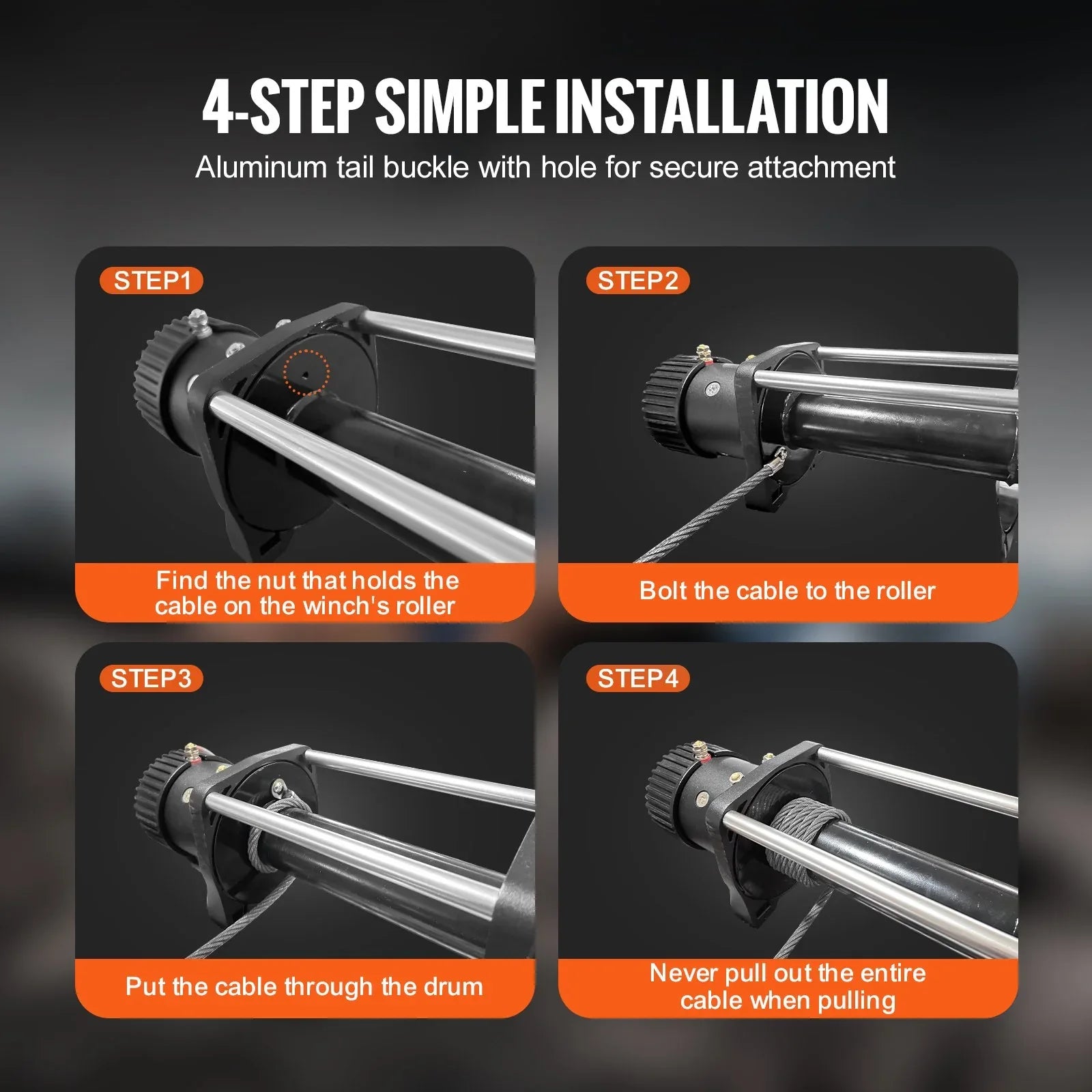 Galvanized Steel Winch Cable, 3/8 Inch X 100 Feet 15,200 Lbs Breaking Strength, Wire Winch Rope With Swivel Hook, Towing Cable Heavy Duty, Universal Fit For SUV, Large Off-Road Vehicle, Truck - THE MILE MAKER DRIVER SHOP