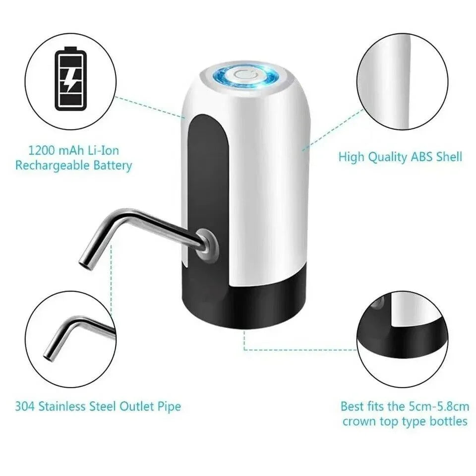 Water Bottle Electric Automatic Universal Dispenser 5 Gallon USB USB Water Dispenser Automatic Drinking Water Bottle - THE MILE MAKER DRIVER SHOP