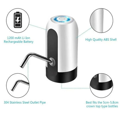 Water Bottle Electric Automatic Universal Dispenser 5 Gallon USB USB Water Dispenser Automatic Drinking Water Bottle - THE MILE MAKER DRIVER SHOP