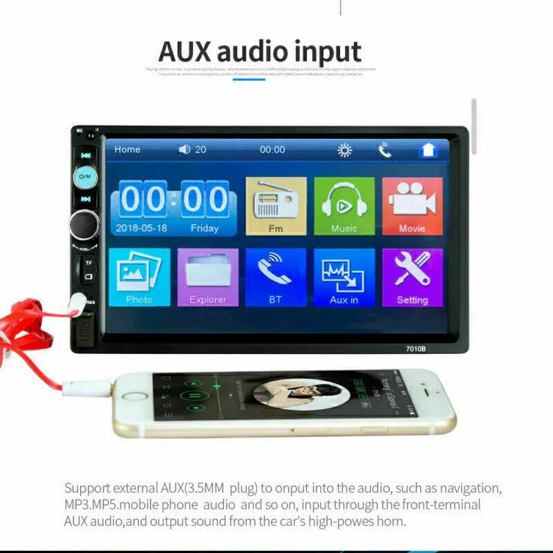 7-inch Bluetooth Car MP5 Player - THE MILE MAKER DRIVER SHOP