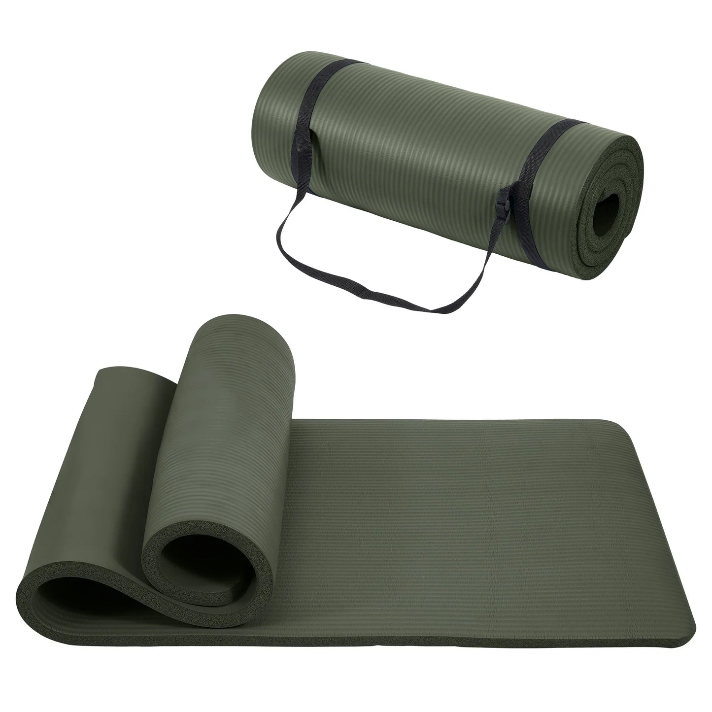 Only Supports Self Pickup Yoga Mat, One Inch Thickened High-density Practice Mat, Tear-resistant Practice Yoga Mat With Straps, Suitable For All Kinds Of Yoga Practice - THE MILE MAKER DRIVER SHOP