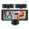 1Pc 1080P Baby Car Camera For 2 Kids Dual Channel Car Baby Monitor Rear Facing Car Seat Camera With 120Degree Wide View 6.86In HD Split Screen Night Vision - THE MILE MAKER DRIVER SHOP