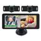 1Pc 1080P Baby Car Camera For 2 Kids Dual Channel Car Baby Monitor Rear Facing Car Seat Camera With 120Degree Wide View 6.86In HD Split Screen Night Vision - THE MILE MAKER DRIVER SHOP