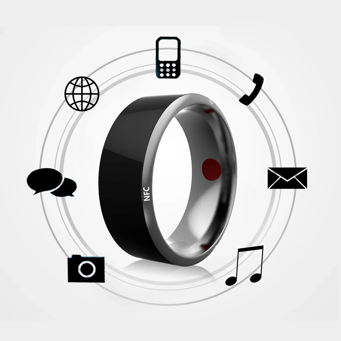 Smart Ring Wearable Device Multifunctional Black High-tech - THE MILE MAKER DRIVER SHOP