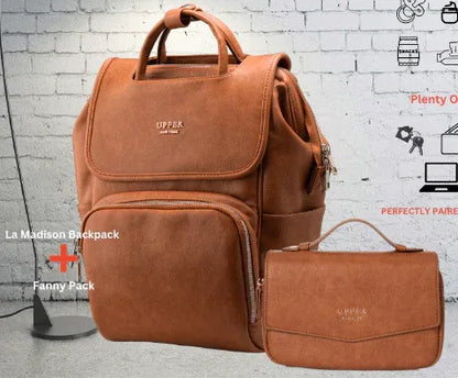 Large Capacity Multifunctional Shoulder PU Backpack - THE MILE MAKER DRIVER SHOP