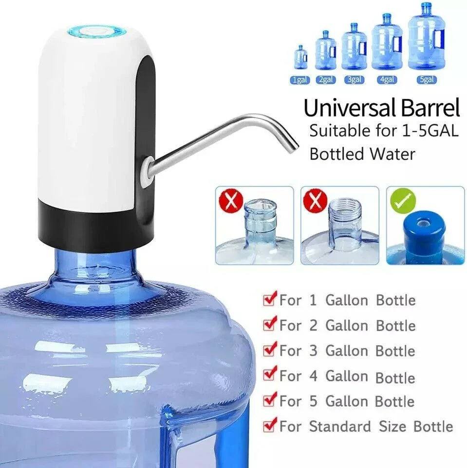 Water Bottle Electric Automatic Universal Dispenser 5 Gallon USB USB Water Dispenser Automatic Drinking Water Bottle - THE MILE MAKER DRIVER SHOP