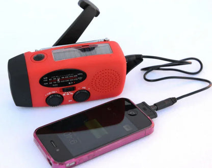 Solar hand crank USB charging radio flashlight - THE MILE MAKER DRIVER SHOP
