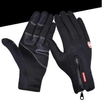 Outdoor Waterproof Gloves Touch Screen Windproof Riding Zipper Sports Winter Warm Fleece Mountaineering Gloves - THE MILE MAKER DRIVER SHOP