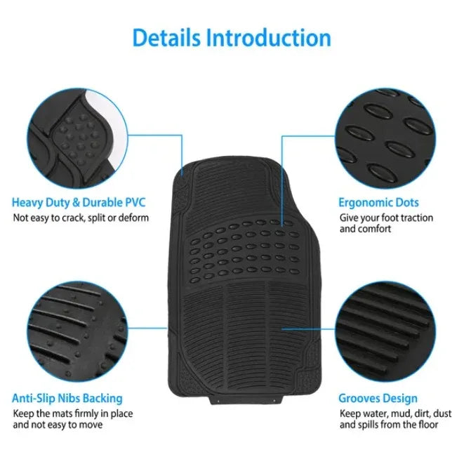 PVC Rubber Heavy-duty Drive Car Floor Mat - THE MILE MAKER DRIVER SHOP