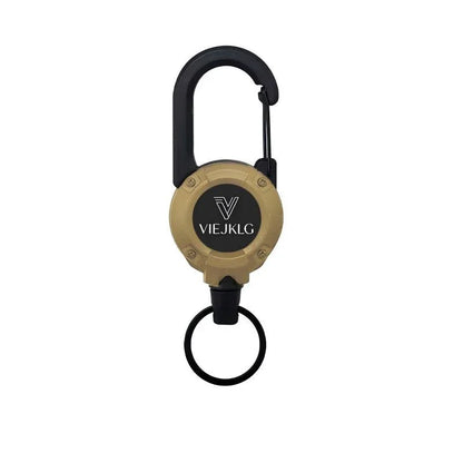 VIEJAKLG 3-in-1 Retractable Rope Carabiner Keychain, Strong Steel Wire Rope Buckle, Compact Outdoor Camping And Hiking Multifunctional Essential Item - THE MILE MAKER DRIVER SHOP