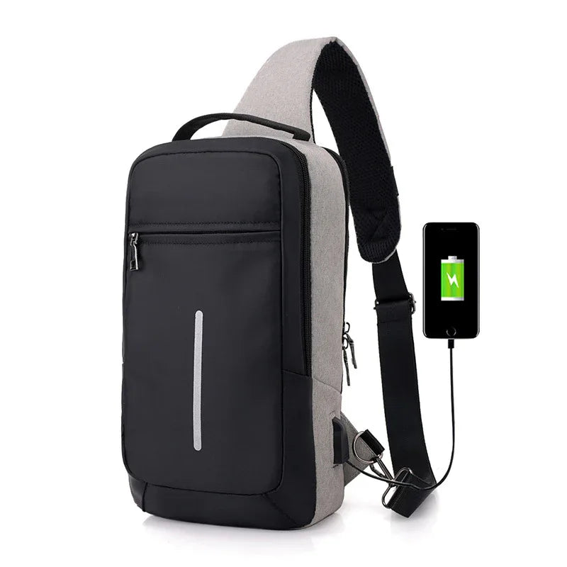 Anti-theft USB charging chest bag with you - THE MILE MAKER DRIVER SHOP