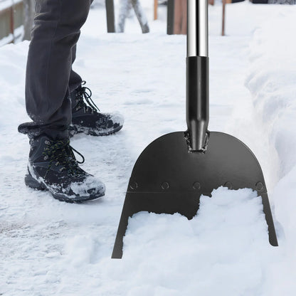 1Pc 53In Flat Snow Shovel Ice Scraper Manganese Steel Snow Ice Chopper For Walkway Pathway Driveway Ice Removal Gardening Cleaning Scraper Shovel For Weeding Lawn Edging - THE MILE MAKER DRIVER SHOP