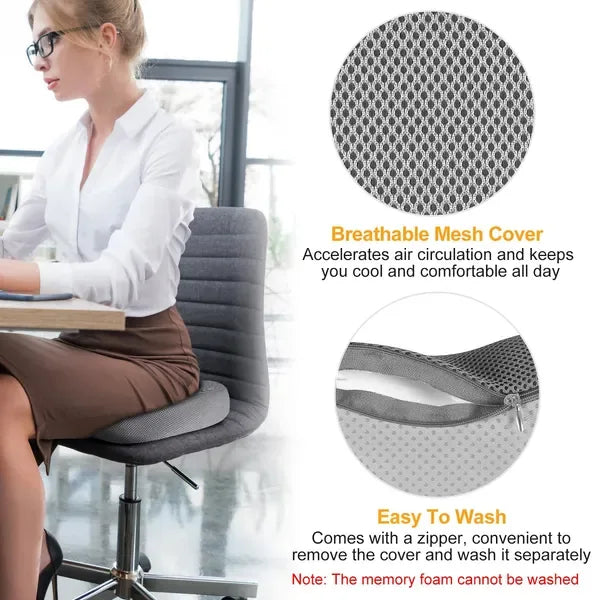 Seat Cushion Coccyx Orthopedic Memory Foam Cushion Tailbone Hip Support Chair Pillow For Office Car Seat - THE MILE MAKER DRIVER SHOP