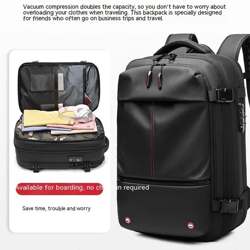 Travel Backpack Men's Business Multifunction Computer Bag Vacuum Compression Large-capacity Backpack - THE MILE MAKER DRIVER SHOP
