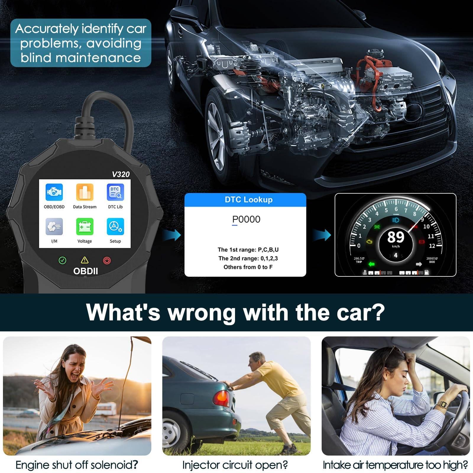 Automotive OBD2 Scanner OBD Code Reader Car Check Engine Fault Diagnostic Tool - THE MILE MAKER DRIVER SHOP