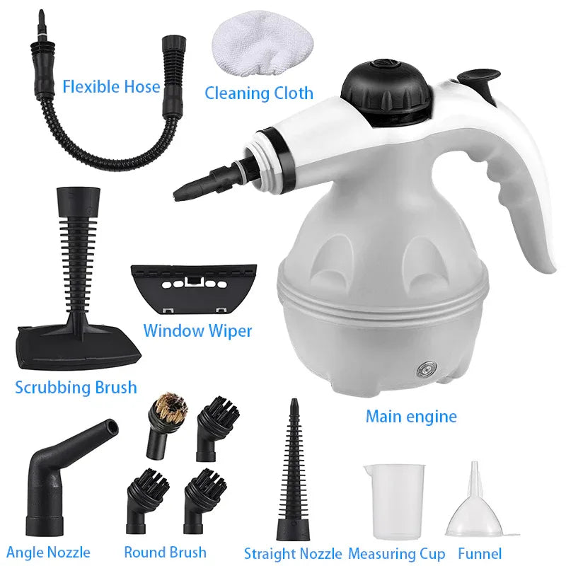 Grenade Steam Cleaner, Pressurized Handheld Cleaner For Household Use, Equipped With 12 Accessories, For Multiple Surfaces And A Powerful Home Steam Machine For Cleaning In Various Scenarios. - THE MILE MAKER DRIVER SHOP