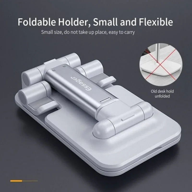 Metal Desktop Tablet Holder Table Cell Foldable Extend Support Desk Mobile Phone Holder Stand For iPhone iPad Adjustable - THE MILE MAKER DRIVER SHOP