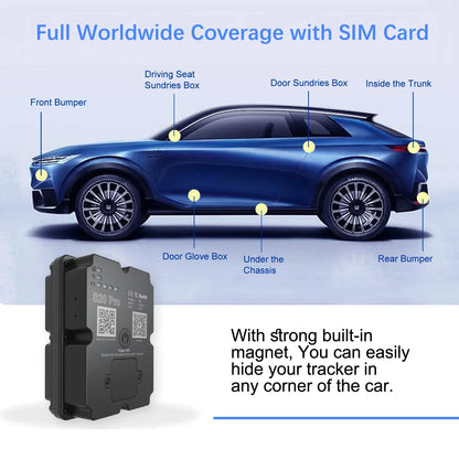 Long Battery 4G GPS Vehicle Tracker - Up To 30 Days Standby, Real-Time Tracking, Magnetic & Waterproof, Subscription Required - THE MILE MAKER DRIVER SHOP