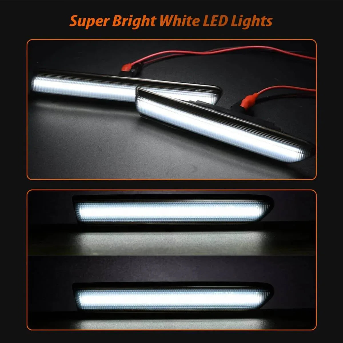 Black Lens LED Front Rear Fender Side Marker Lights For 2004-2008 Acura TL Base - THE MILE MAKER DRIVER SHOP