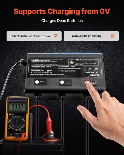 3-Bank 5A 12V Smart Marine Battery Charger Onboard IP68 Waterproof Boat RV Yacht - THE MILE MAKER DRIVER SHOP